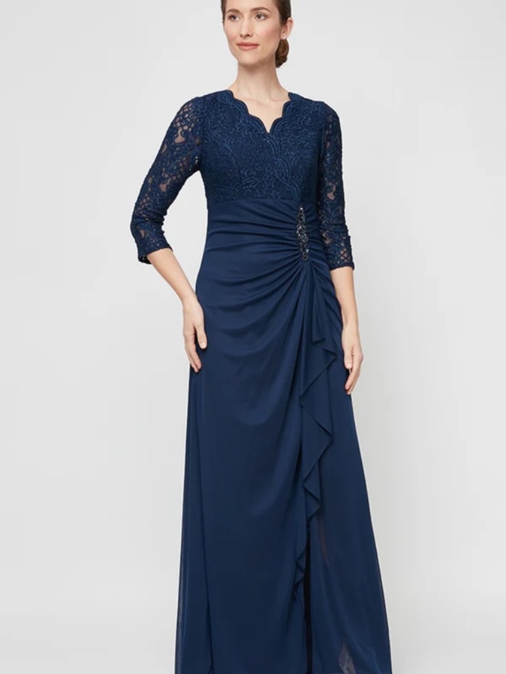 Alex Evenings Petite Navy Dress, Mother of the Bride/Groom